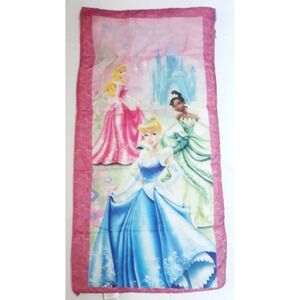Disney Princess childs girls sleeping bag 28x54 Cinderella Aurora Tiana castle